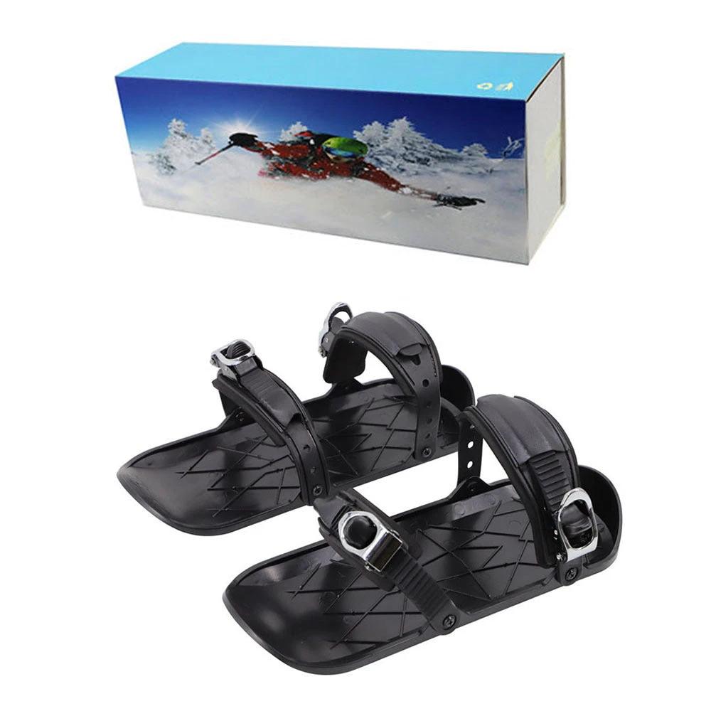 Mini Ski Skates - Portable Short Skiboard Adjustable for Snow - MANDOTOS