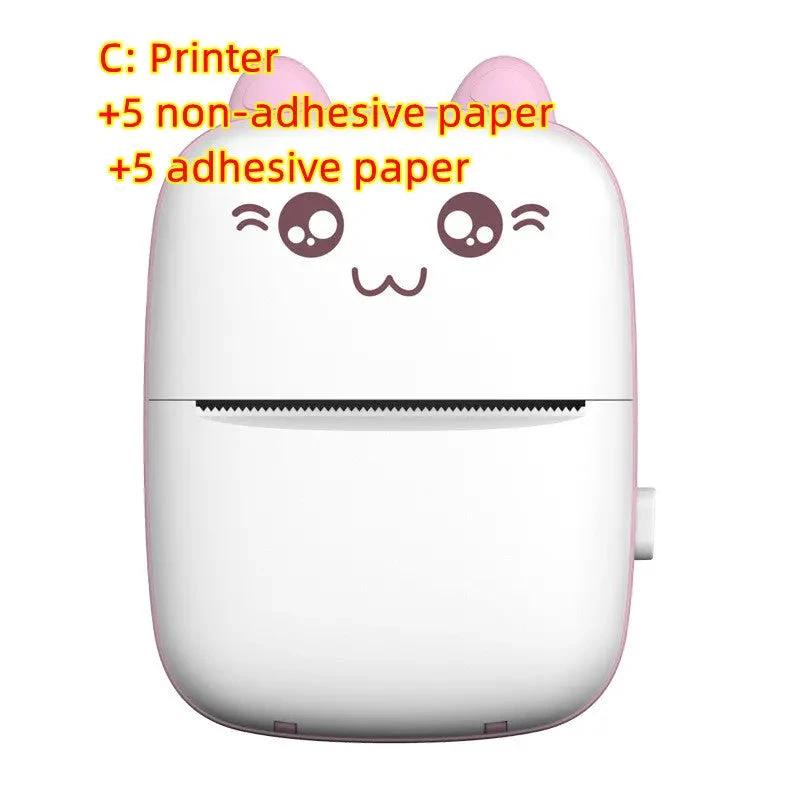 Mini Printer Portable Mini Bluetooth WiFi New Wrong Printer Mobile Phone Photo Title Note Hot Print Pocket Student Error Label Printer - MANDOTOS