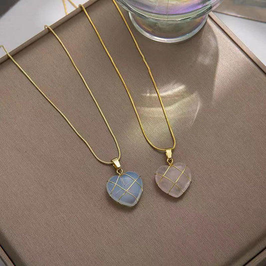 Fashion Moonstone Necklace - Cartoon Princess Love Girl Jewelry - MANDOTOS