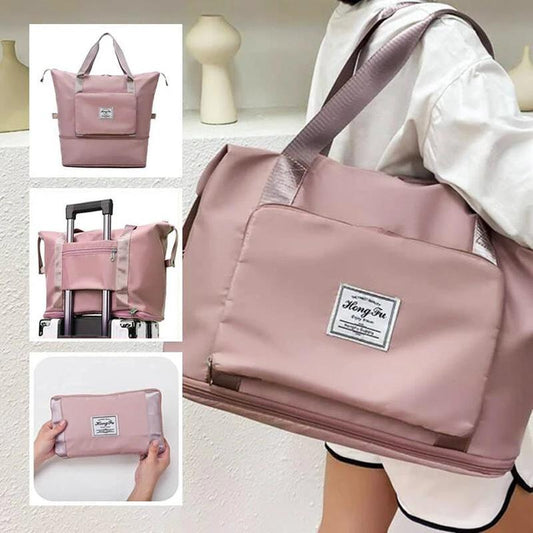 Foldable Storage Travel Bag Waterproof Large Capacity Gym Fitness Bag Weekender Overnight For Women Mandotos