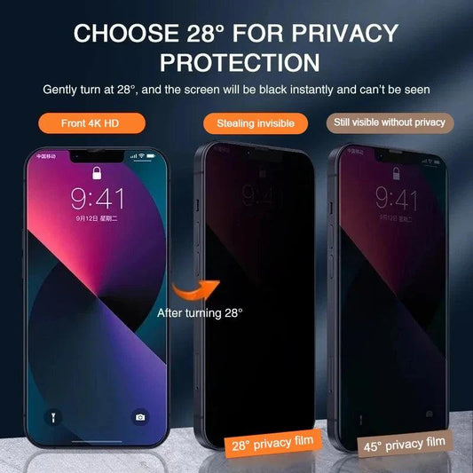 1-4Pcs Anti-spy Tempered Glass for IPhone 16 15 13 11 14Pro Max Full Cover Privacy Screen Protector For iPhone X XS Max XR Glass - MANDOTOS