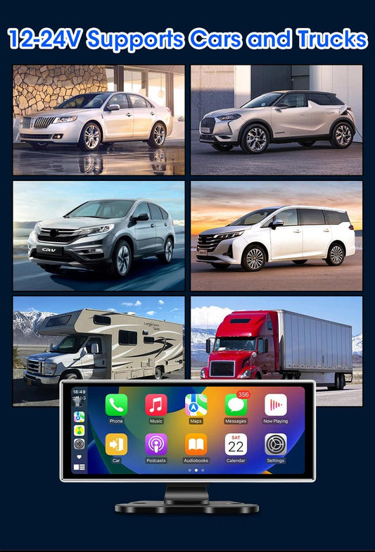 11.26 inch Car DVR 4K Dash Cam Dual Lens Wireless Carplay & Android Auto Video Recorder Monitor GPS Navigation 5G Wifi FM AUX - MANDOTOS