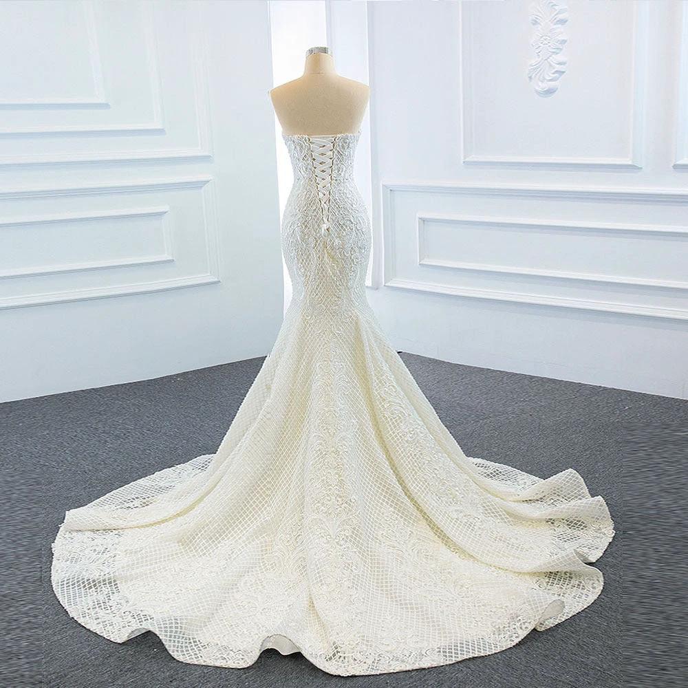 The Wedding Dress Wears Two Fishtail Tail Tube Tops, The Temperament Is Thin And Dreamy MANDOTOS