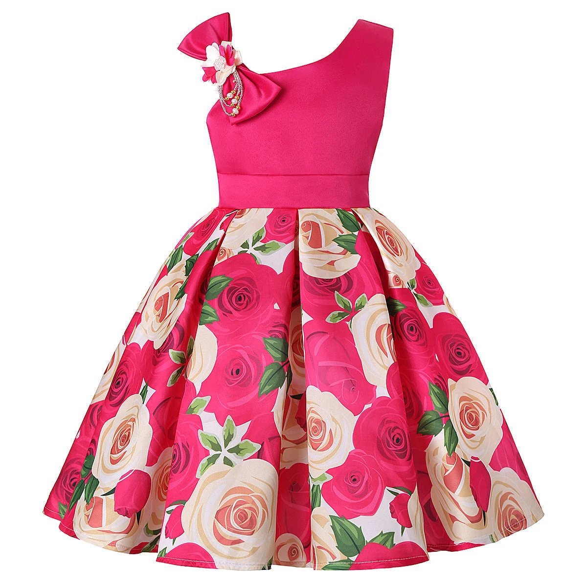 Girls' Dresses Girls' Princess Dresses Digital Print Children's Dresses MANDOTOS