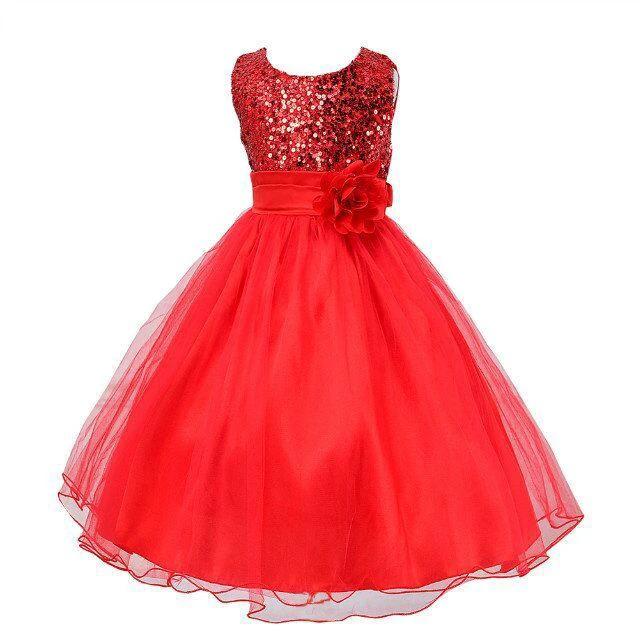 Baby Sequin Dress Flower Girl Wedding Princess Dress MANDOTOS