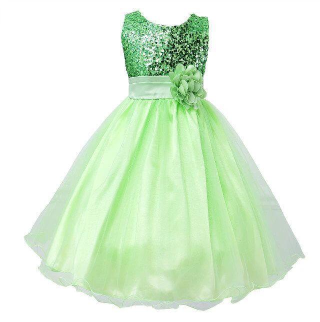 Baby Sequin Dress Flower Girl Wedding Princess Dress MANDOTOS