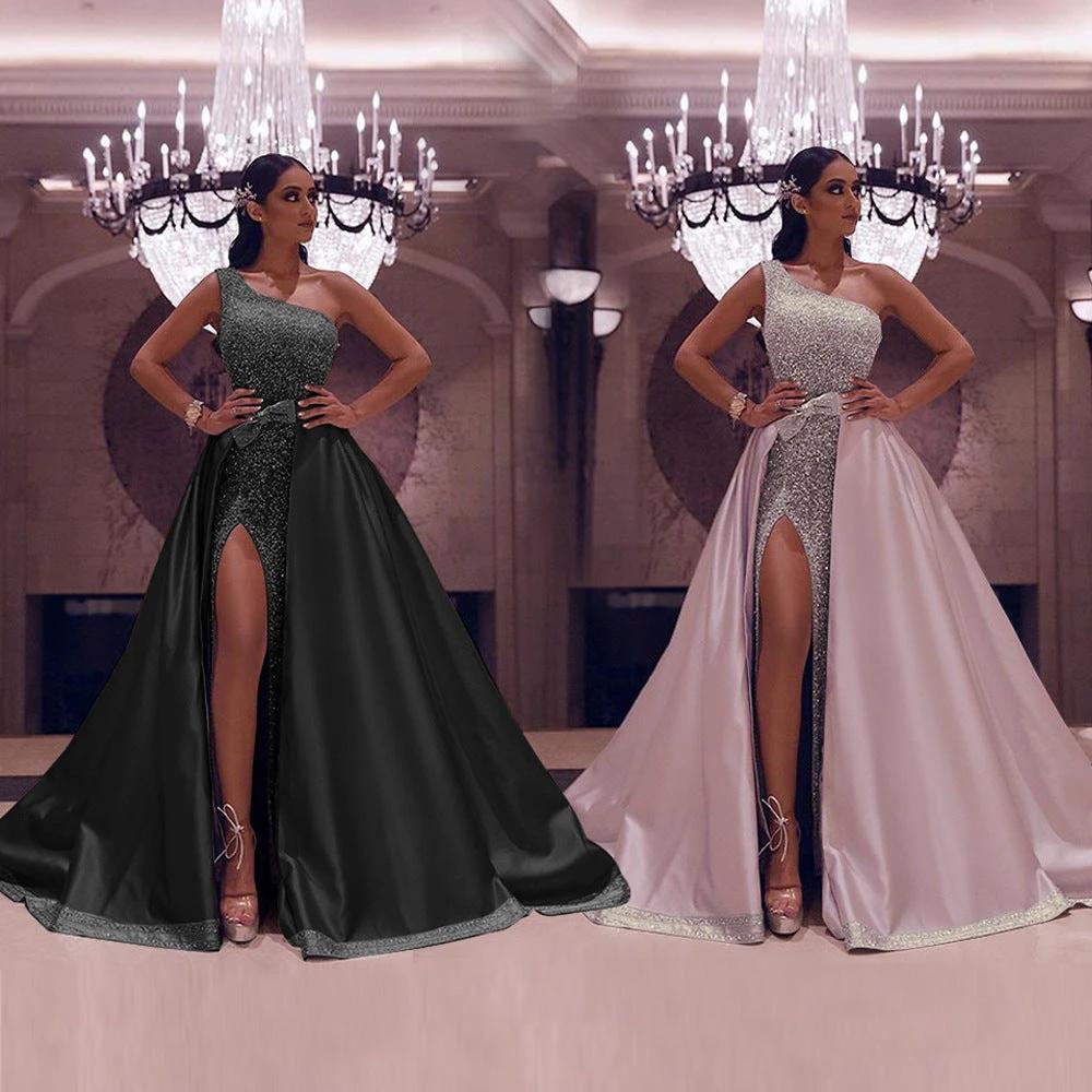 New One-Shoulder Mopping Evening Dress MANDOTOS