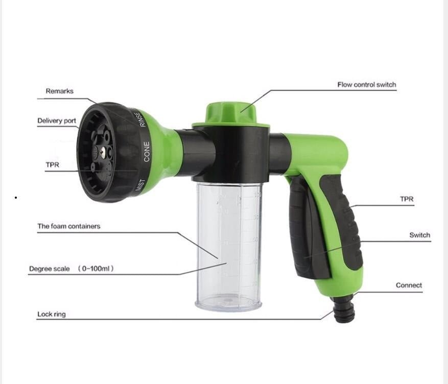 2-in-1 Car House Water Gun | 35W-150W Power | 8 Spray Types - MANDOTOS INTERNATIONAL0