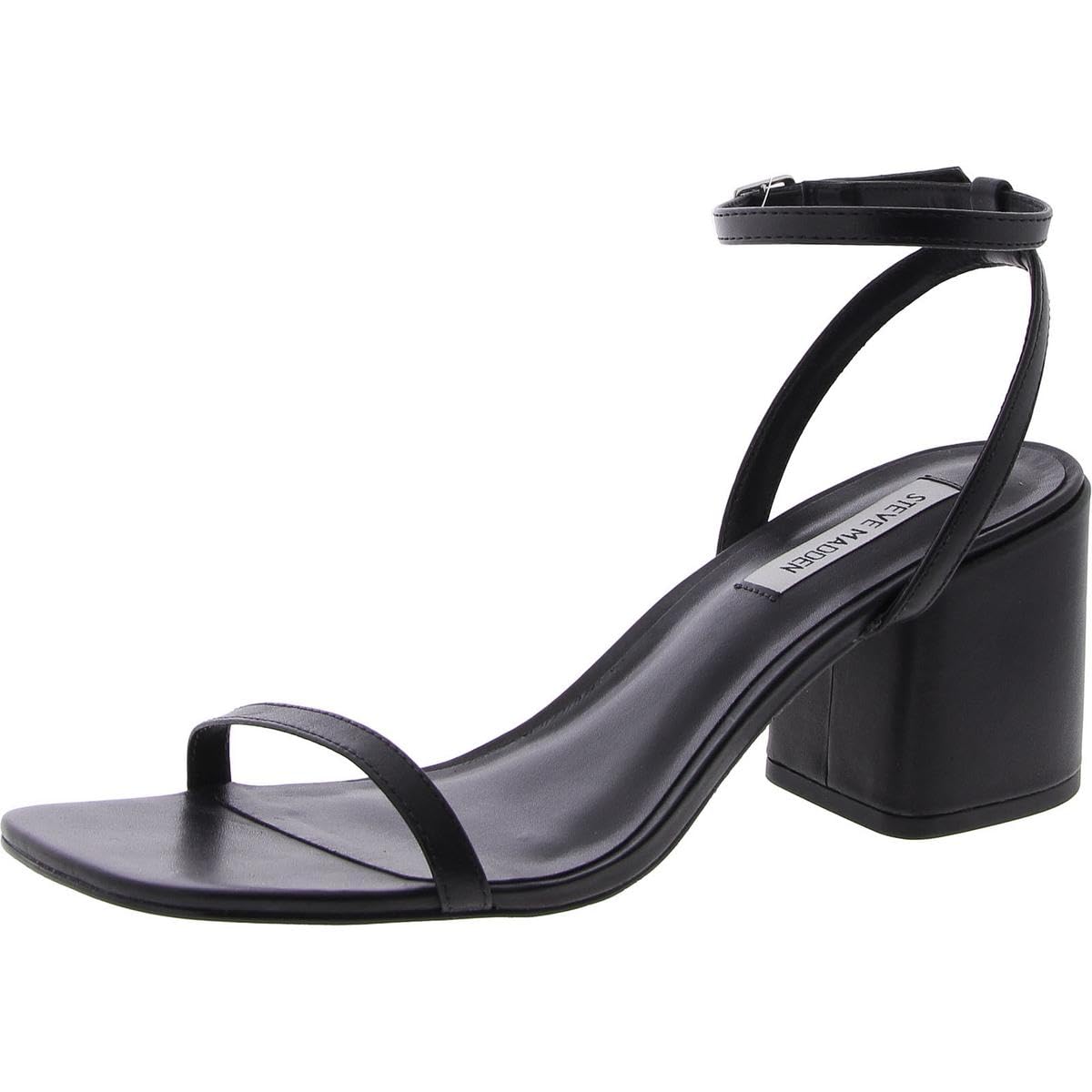 Audrina Black Leather Sandals - MANDOTOS INTERNATIONAL