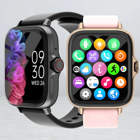 SmartTech 1.83'' Waterproof Smart Watch - Call & Message Alerts, Sleep Monitoring, Sports Pedometer for iPhone & Android - MANDOTOS
