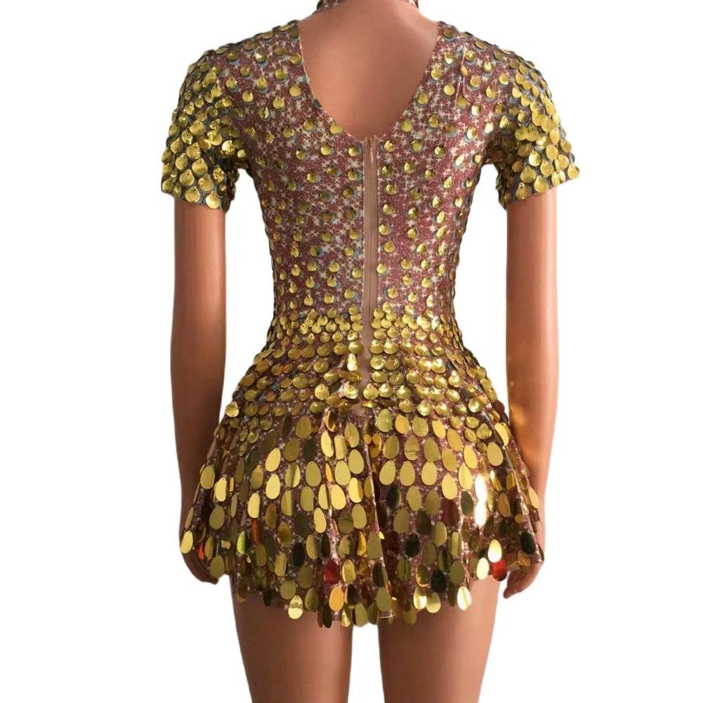 Women's Fashionable Sequins Dazzling Daily Trend Party Zipper Gorgeous Skirt MANDOTOS