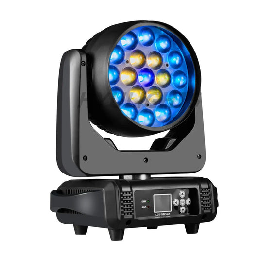 19x15W RGBW LED Moving Head Light - DMX512 Stage Lighting - MANDOTOS