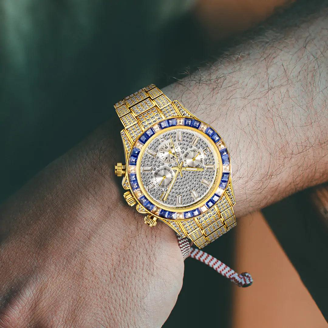 Gold Luxe Men's Waterproof Watch - MANDOTOS