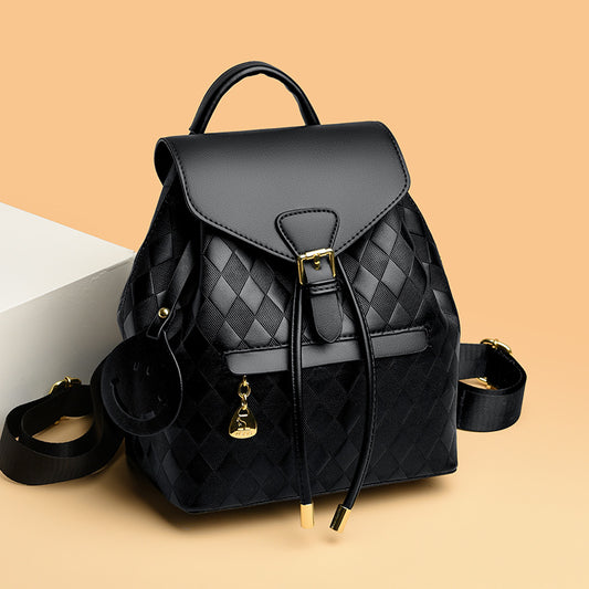 Ancient Energy women's casual leather backpack with shoulder straps, suitable for school, travel, and everyday use.