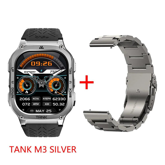 2024 KOSPET TANK M3 Smartwatches For Men Women Rugged Smart Watch 480mAh AOD Bluetooth Fitness Electronic Digital AMOLED Watches - MANDOTOS