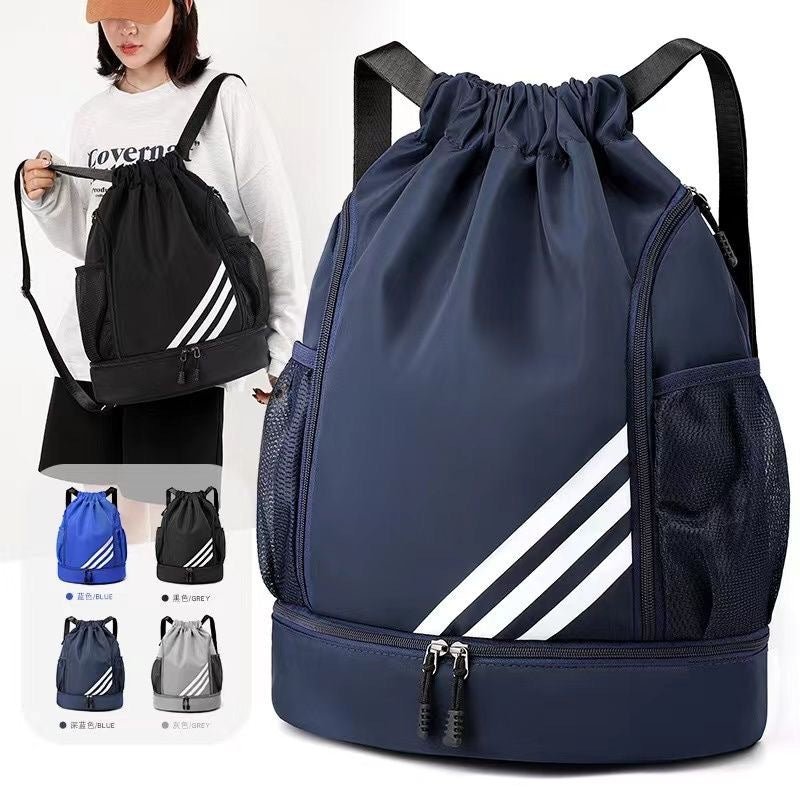 2024 New Drawstring Drawstring Pocket Backpack Outdoor Training Basketball Bag Large Capacity Travel Gym Bag Backpack - MANDOTOS INTERNATIONAL