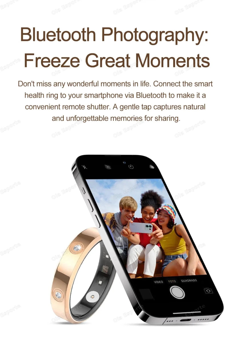 2025 Smart Ring Women Men Super narrow 6.3mm Heart Rate Health Stress measurement Monitor IP68 Waterproof Fashion Sports Rings - MANDOTOS INTERNATIONAL