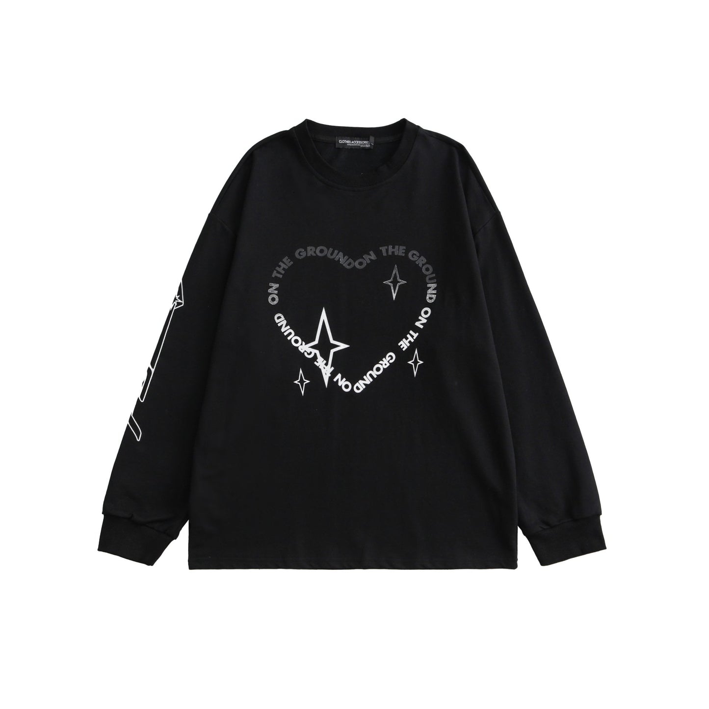 Women's Casual Long Sleeve Heart Tee