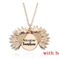 Sunflower Double Lettering Necklace
