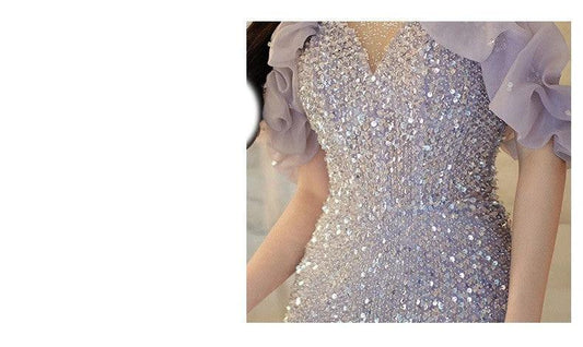 Evening Gown Women's Halter French Style MANDOTOS