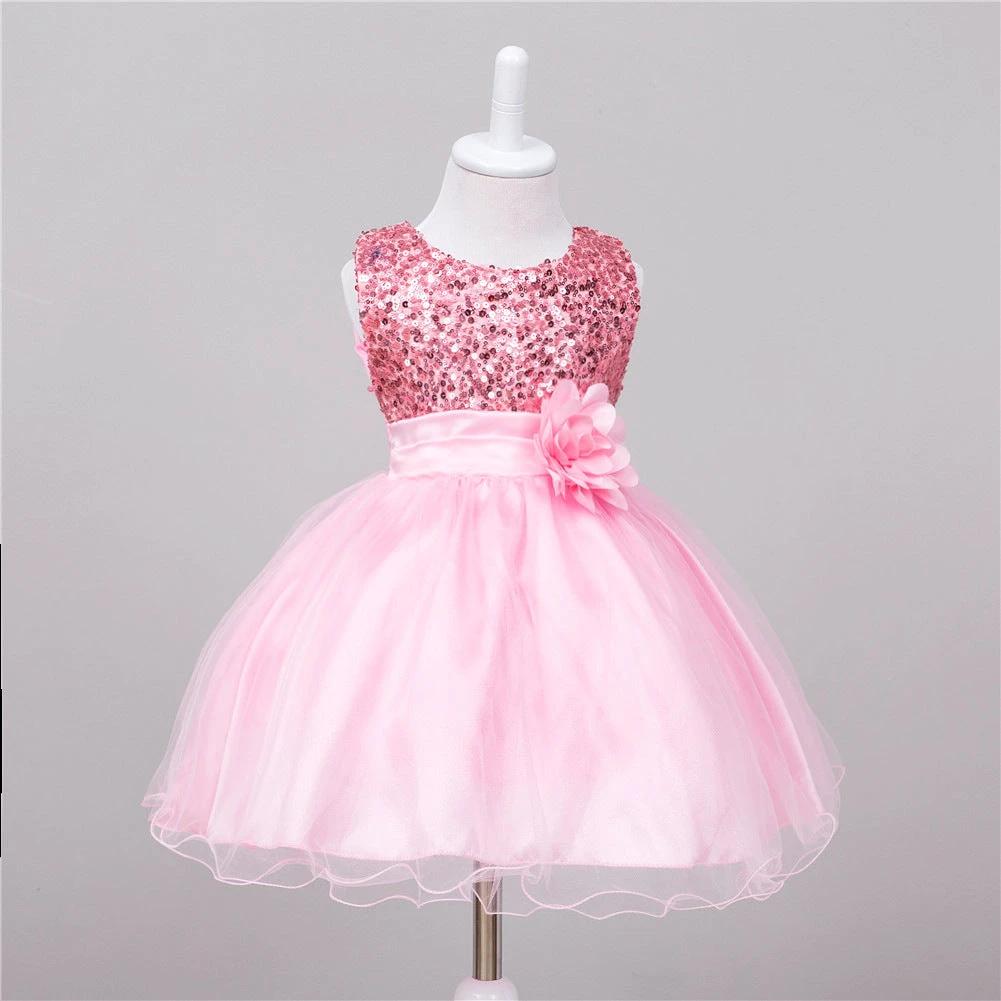 Baby Sequin Dress Flower Girl Wedding Princess Dress MANDOTOS