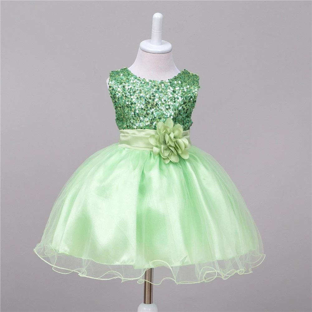 Baby Sequin Dress Flower Girl Wedding Princess Dress MANDOTOS