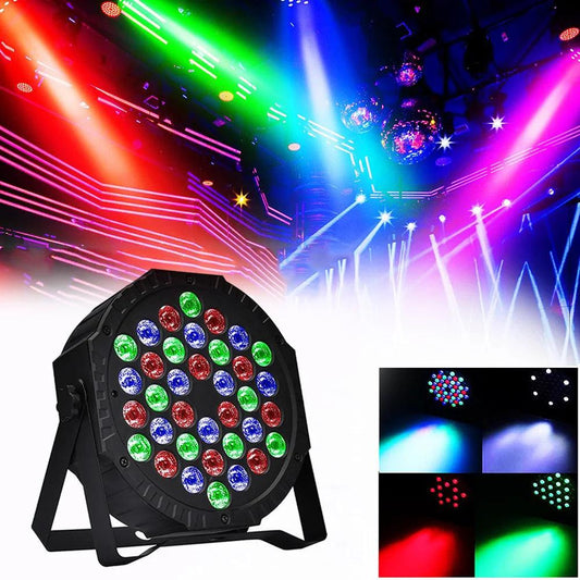 36 LED Stage Flat Par Lighting Effect DJ Disco Party Christmas Bar Club Wedding Show Lights Voice-activated Colorful Light - MANDOTOS