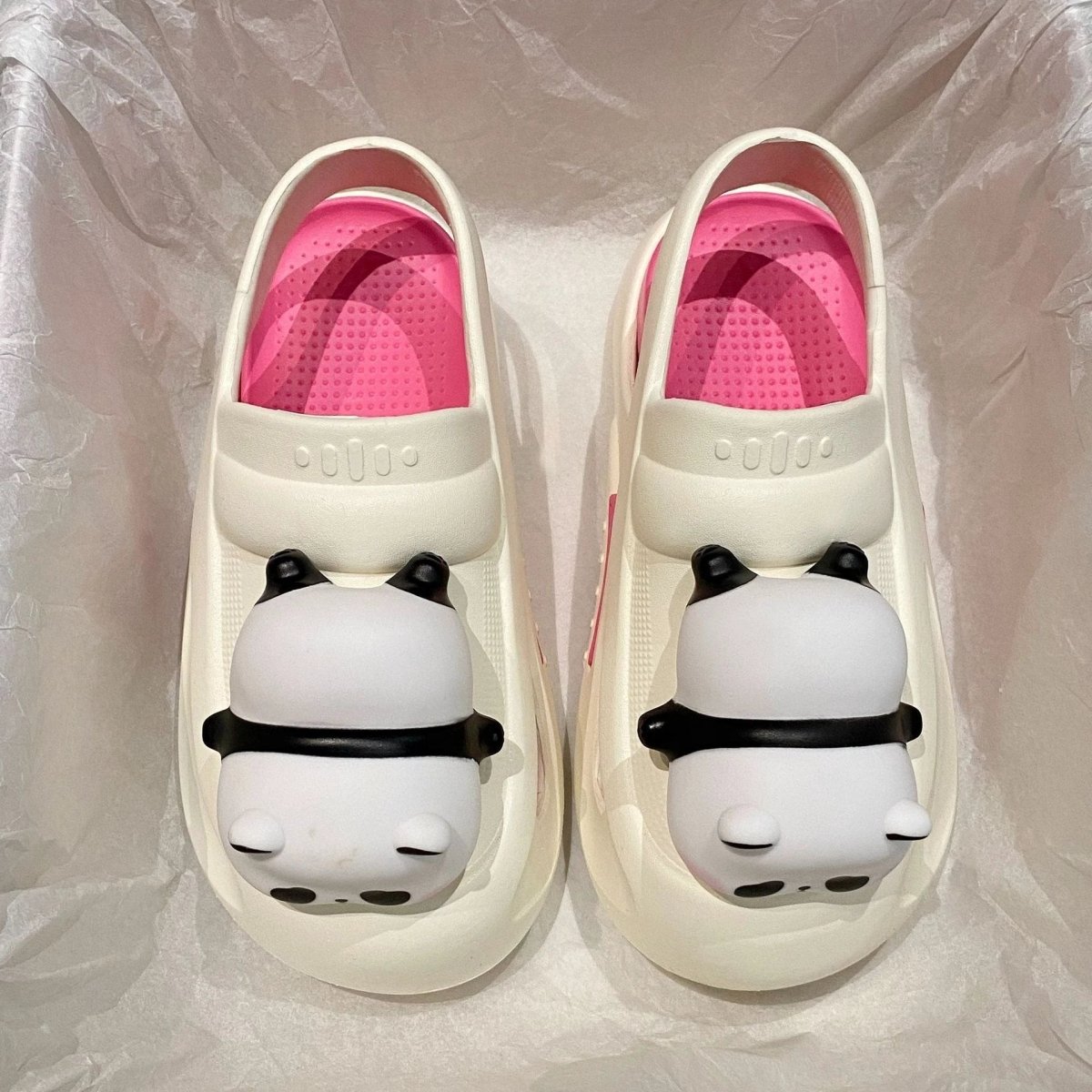 Mandotos Panda Lamp Light Up Slippers Sandals For Women EVA Comfort Non Slip Sole Summer - MANDOTOS