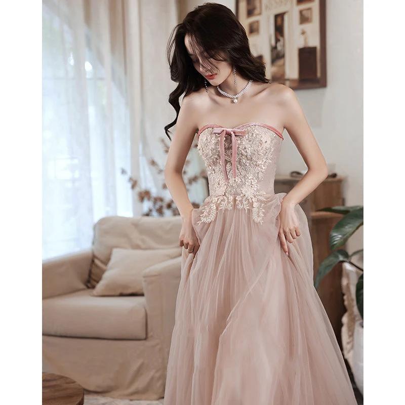 Elegant Tube Lace Sequined Ball Gown Pageantry Gown Prom gown MANDOTOS