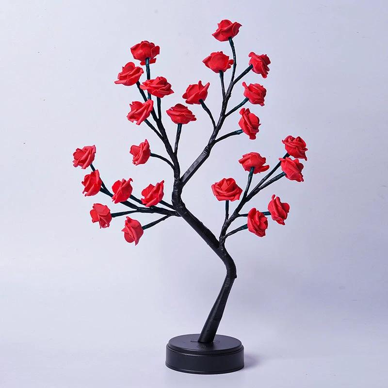 Rose Flower Tree Table Lamp - USB Fairy Desk Night Light - MANDOTOS