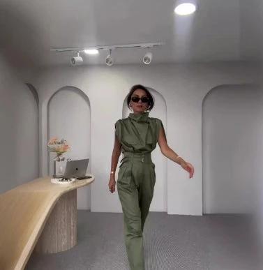 Shoulder Slimming Waist - slimming Belt Decoration Blouse And Pants - MANDOTOS INTERNATIONAL0