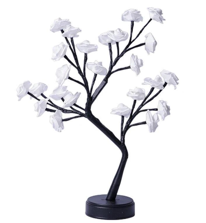 Rose Flower Tree Table Lamp - USB Fairy Desk Night Light - MANDOTOS