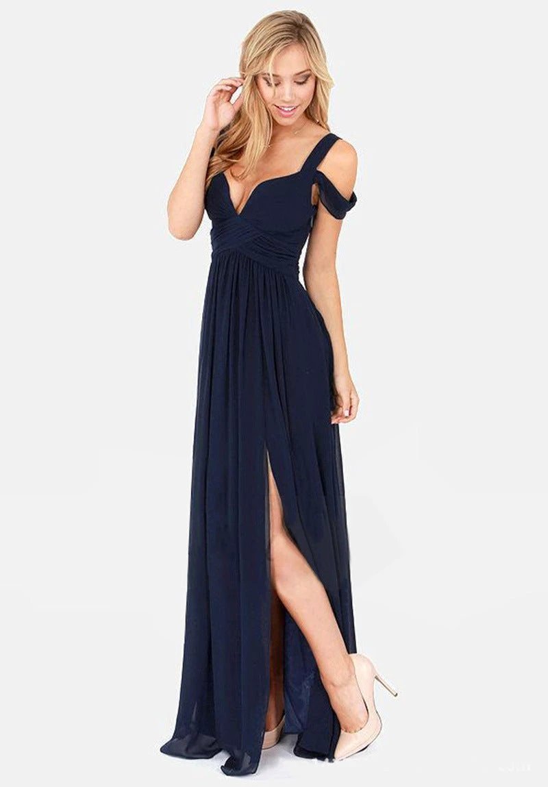 Long Floor Length Elegant Greek Style Pleated Dress MANDOTOS