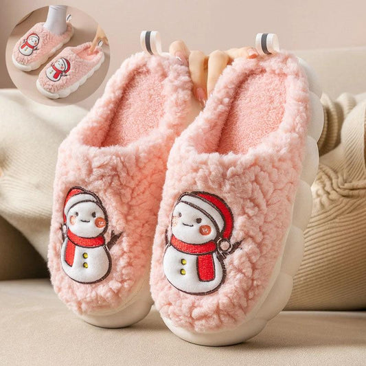 Snowman Slippers - Winter Plush Anti-Slip Couple Home Shoes - MANDOTOS