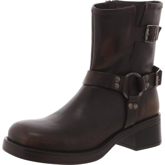 Steve Madden Brixton Moto Boot Brown 8 - MANDOTOS INTERNATIONAL