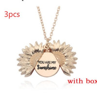 Sunflower Double Lettering Necklace