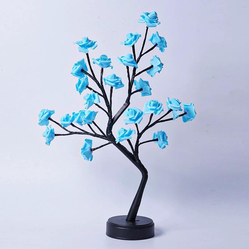 Rose Flower Tree Table Lamp - USB Fairy Desk Night Light - MANDOTOS