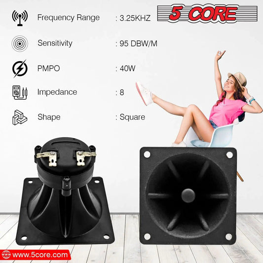 5Core 40W Square Tweeter Driver - MANDOTOS