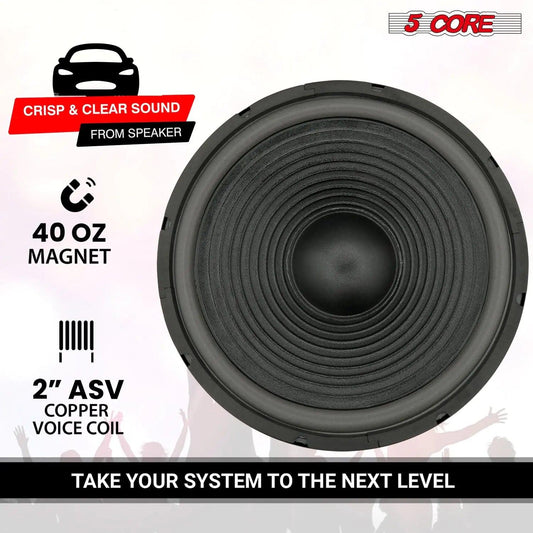 5Core Max Bass 15 Inch Subwoofer 450W 4Ohm - MANDOTOS