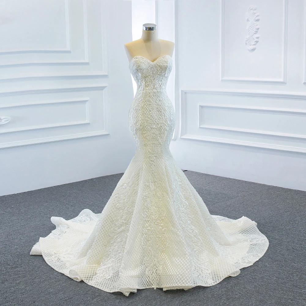 The Wedding Dress Wears Two Fishtail Tail Tube Tops, The Temperament Is Thin And Dreamy MANDOTOS