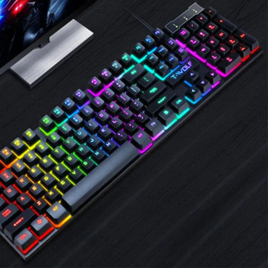 "Gaming Usb Luminous Wired Keyboard Floating Manipulator - MANDOTOS"