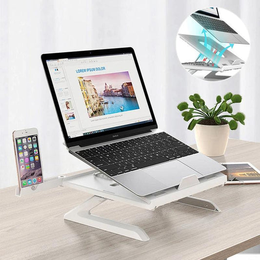 "New Laptop Stand Multifunctional Folding Lift Portable Laptop Stand Monitor Increase Rack Aluminum Alloy Base - MANDOTOS"