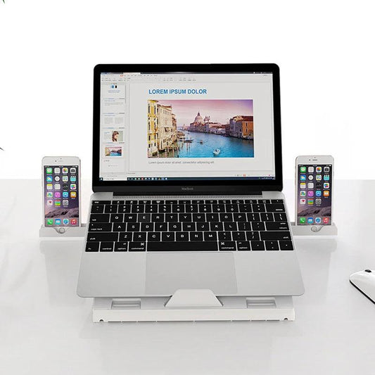 "New Laptop Stand Multifunctional Folding Lift Portable Laptop Stand Monitor Increase Rack Aluminum Alloy Base - MANDOTOS"