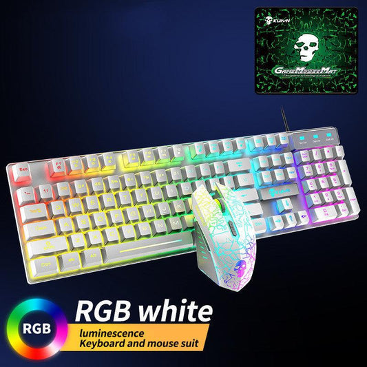 "Kuiying T6RGB Luminous Keyboard And Mouse Set - MANDOTOS"