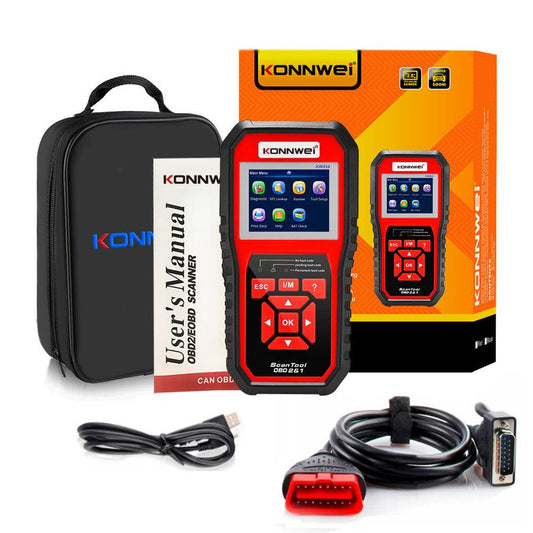 "KW850 OBD2 CAN BUS Code Reader car engine fault code detector scanner - MANDOTOS"