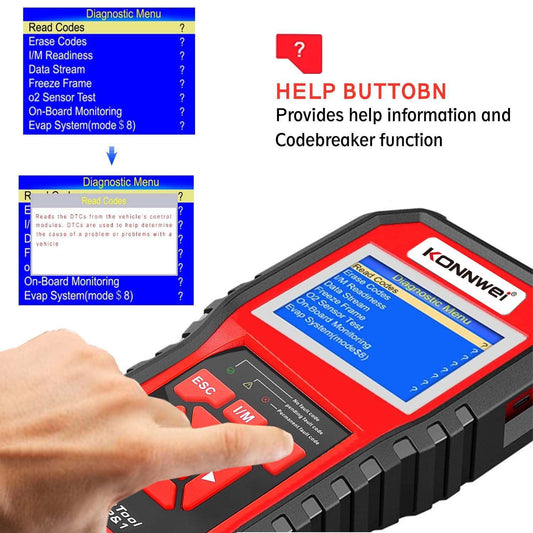 "KW850 OBD2 CAN BUS Code Reader car engine fault code detector scanner - MANDOTOS"