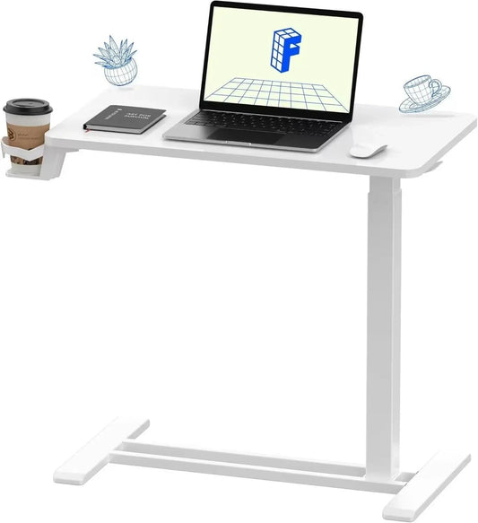 Standing Scroll Table With Hidden Wheels Side Table Height-adjustable Bed Table - MANDOTOS
