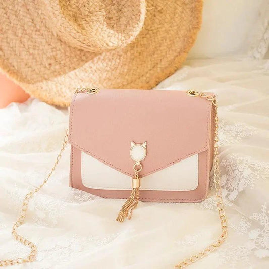Small Crossbody Bags For Women Cat Lock Chain Messenger Bags - MANDOTOS