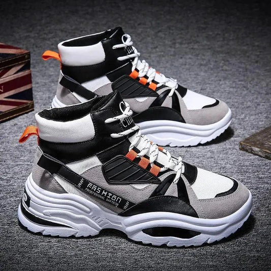 Men's High-Top Shoes - Korean Style Autumn Footwear - MANDOTOS