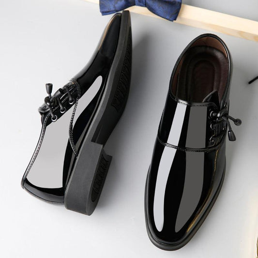 "Lace-Up Leather Shoes Men Business Casual Shoes Men - MANDOTOS"